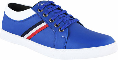 

SAM-ERA Mens 3 Line Blue Canvas Sneakers For Men(Multicolor