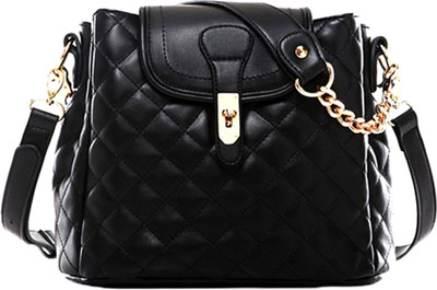 

Di Grazia Women Casual Black PU Sling Bag