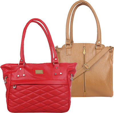 

Element Cart Women Evening/Party, Casual Red, Brown PU Sling Bag, Brown;red