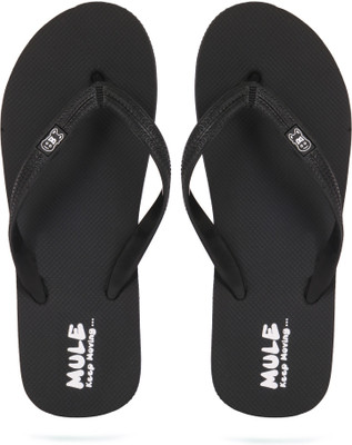 

mule ANTI SLIPPERY SUPER SOFT NATURAL RUBBER Flip Flops, Black