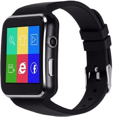 

Techno Frost X6 Bluetooth SIM enabled Android Digital Smartwatch Smartwatch Smartwatch(Black Strap Free Size)