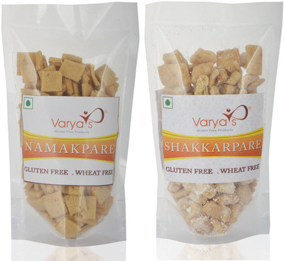 

Varya's Gluten Free Namakpare Shakkarpare Combo Pack - 2x200 Grams(400 g, Pack of 2)