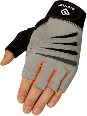 

bionic Men's Cross-Training Fingerless Gloves Gym & Fitness Gloves (XXL, Grey)