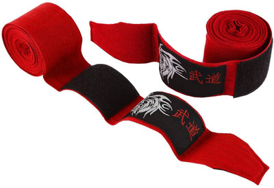 

QUINERGYS - Professional Hand Wraps - Custom Designs - Boxing - Kickboxing - MMA - Muay Thai Wrist Support (, Tyrian, Red