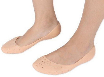

ELEGANTSHOPPING 1Pair Reusable Foot Silicone Heel Socks For Pedicure Against Cracking Chap Pain Protector Moisturizing Breathable Anti Crack Socks Heel Support (L, Pink)