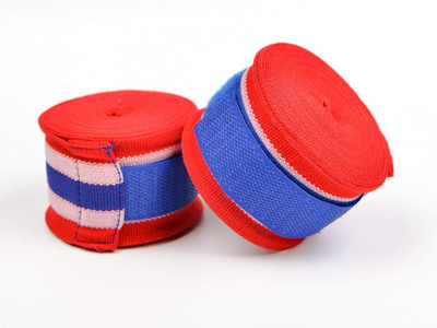 

QUINERGYS Stretch Cotton MMA Hand Wraps/ Boxing Handwraps - 180" inches /4.5 meters Wrist Support (, Dense Red