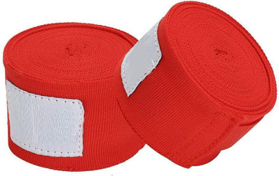 

QUINERGYS ™ Techno Red - Semi-Elastic Boxing Hand Wraps for Boxing, Muay Thai Taekwondo and Martial Art, 180 Inch Wrist Support (, Techno Red