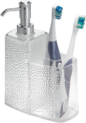 

Interdesign Rain Pump and Toothbrush Holder Stainless Steel Toothbrush Holder(Clear)