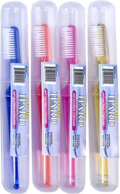 

Dr. Flex DuPont Filaments with Anti-Bacterial Container Hard Toothbrush(Pack of 4)