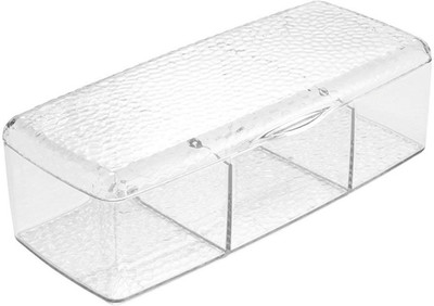 

Interdesign Rain Vanity Box w/Lid - Clear Makeup Vanity Box(Clear)