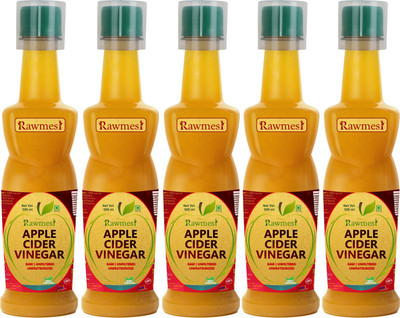 

Rawmest 100% Natural Apple Cider Vinegar with Mother of Vinegar Vinegar(2500 ml, Pack of 5)