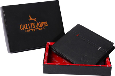 

CALVIN JONES Men Casual Black Genuine Leather Wallet(5 Card Slots)