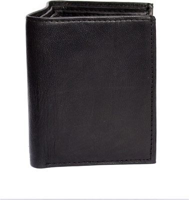 

WCL Men Casual Black Genuine Leather Wallet(3 Card Slots)