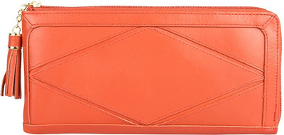 

Hidesign Women Casual Orange Genuine Leather Wallet(2 Card Slots)
