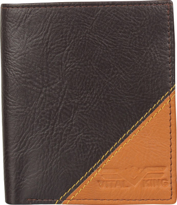 

Vital King Men Casual Black, Tan Artificial Leather Wallet(3 Card Slots)