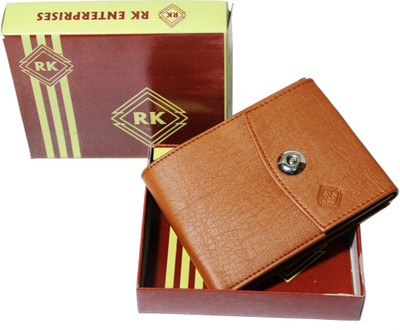 RK ENTERPRISES Men Casual Tan Artificial Leather Wallet(7 Card Slots)