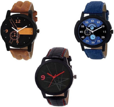 

Glamexy new look Branded Fashion New Designer Best Special Offers Combo pack of -2 Watch - For Men