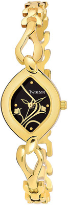 

WANTON M9 golden black dial bracelet fancy and flower dial quality watch for women Watch - For Girls