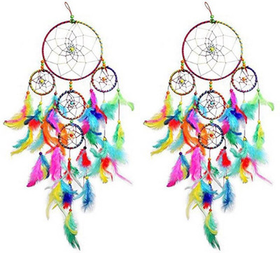 Ryme Combo Of Multicolor dream catcher Wool Dream Catcher(30 inch, Multicolor)