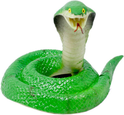 

Tootpado Realistic Rubber Snake Toy Round Cobra - Green (2FNS89) - Garden Props Prank Gag Gifts(Green)