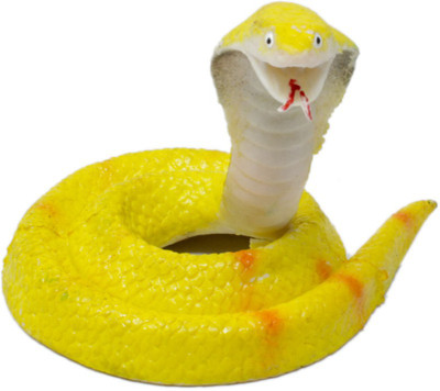 

Tootpado Realistic Rubber Snake Toy Round Cobra - Yellow (2FNS85) - Garden Props Prank Gag Gifts(Yellow)
