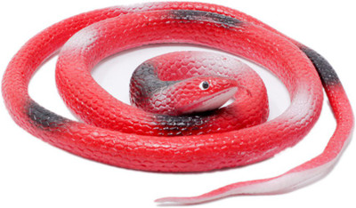 

Tootpado Realistic Rubber Snake Toy 35 Inch Long Cobra - Red (2FNS103) - Garden Props Prank Gag Gifts(Red)