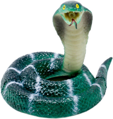 

Tootpado Realistic Rubber Snake Toy Round Cobra - Dark Green (2FNS86) - Garden Props Prank Gag Gifts(Green)