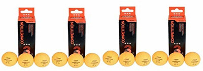 

Cosco Stiga Competition ( 3 Star ) ( Pack of 4 Box ) Table Tennis Ball(Pack of 4, Orange), A competition ball of the highest quality. hand selected *** (3star) celluloid ball.
