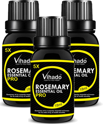 

VIHADO 5x PRO Rosemary Pure Essential Oil (18 gm) (Pack of 3)(18 ml)