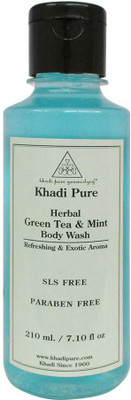

Khadi Pure Herbal Green Tea & Mint Body Wash SLS-Paraben Free(210 ml)