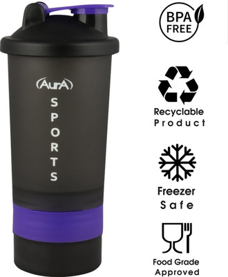 

Aura Sports Gym Sipper 600 ml Sipper(Pack of 1, Purple, Black)