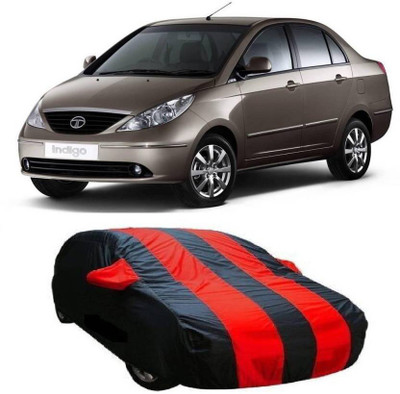 ask Car Cover For Tata Indigo eCS (With Mirror Pockets)(Red, Blue)