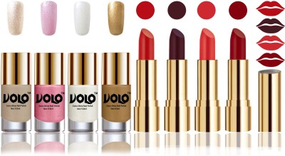 

Volo Perfect Combo of Ultra Shine Nail Polish and Velvet Matte Lipsticks(Set of 8)