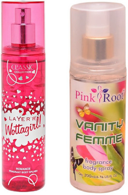 

Pink Root VANITY FEMME MIST WITH LAYER'R WOTTAGIRL! ROMANCE(Set of 2)