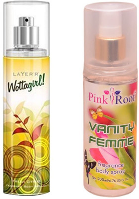 

Pink Root VANITY FEMME MIST WITH LAYER'R WOTTAGIRL! FRESH CITRUS(Set of 2)