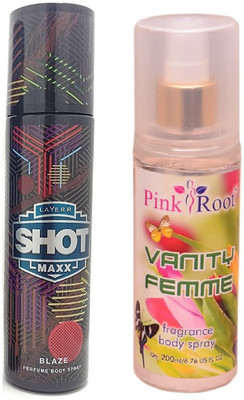 

Pink Root VANITY FEMME MIST WITH LAYER'R SHOT MAXX BLAZE(Set of 2)