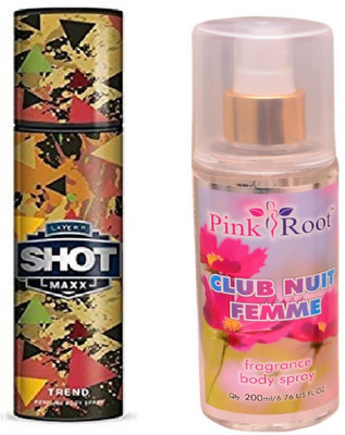Pink Root CLUB NUIT FEMME MIST WITH LAYER'R SHOT MAXX TREND(Set of 2)