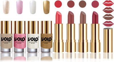 

Volo Perfect Combo of Ultra Shine Nail Polish and Velvet Matte Lipsticks(Set of 8)
