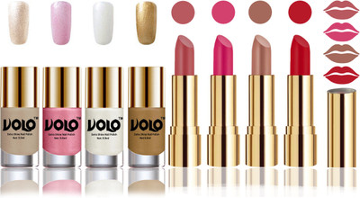 

Volo Perfect Combo of Ultra Shine Nail Polish and Velvet Matte Lipsticks(Set of 8)