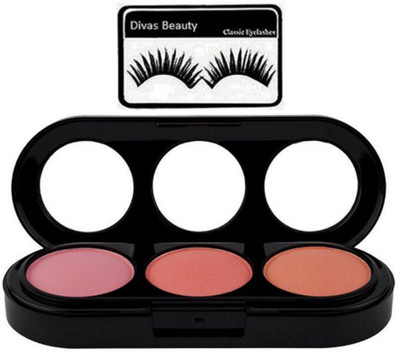 

divas beauty Eyelashes&Mac Loose Powder Blush Flamino park 3 color(Set of 2)