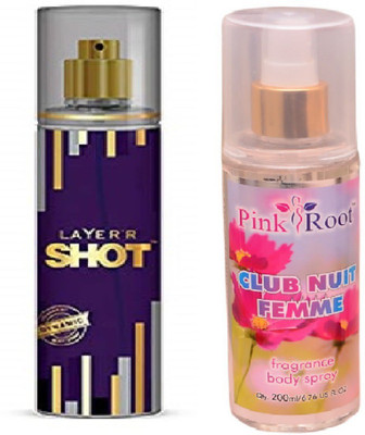 Pink Root CLUB NUIT FEMME MIST WITH LAYER'R SHOT DYNAMIC(Set of 2)