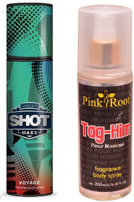

Pink Root TAG-HIM MIST WITH LAYER'R SHOT MAXX VOYAGE(Set of 2)
