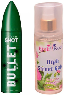 

Pink Root HIGH STREET GIRLS MIST WITH LAYER'R SHOT BULLET BURST(Set of 2)