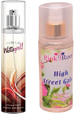 

Pink Root HIGH STREET GIRLS MIST WITH LAYER'R WOTTAGIRL! VANILLA TWIST(Set of 2)