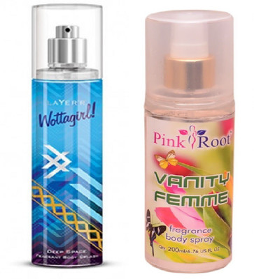 

Pink Root VANITY FEMME MIST WITH LAYER'R WOTTAGIRL! DEEP SPACE(Set of 2)