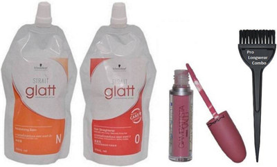 

Pro longwear combo Hair Brush&chwarzKopf Strait Glatt Hair Straightner & Neutralizing Balm with Giambattista Vali Liquid Lip Gloss(Set of 4)