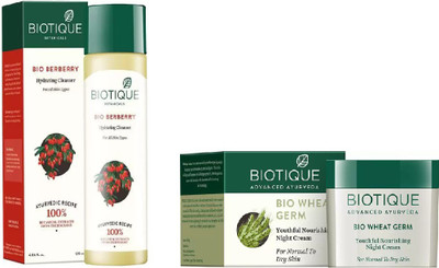 

BIOTIQUE BIO Bio Berberry Hydrating Cleanser, Bio Wheat Germ Night Cream(Set of 2)