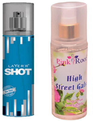 

Pink Root HIGH STREET GIRLS MIST WITH LAYER'R SHOT BLUE BLAZE(Set of 2)