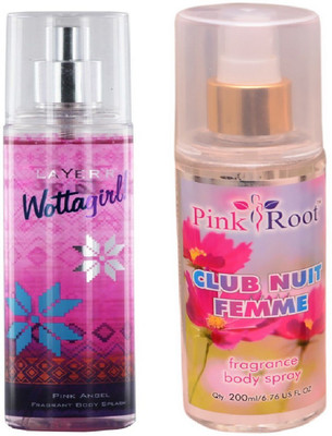 

Pink Root CLUB NUIT FEMME MIST WITH LAYER'R WOTTAGIRL! PINK ANGEL(Set of 2)