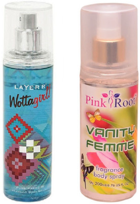 

Pink Root VANITY FEMME MIST WITH LAYER'R WOTTAGIRL! PURE PARADISE(Set of 2)